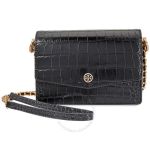 Túi Đeo Chéo Tory Burch Robinson Embossed Mini Shoulder Bag Màu Đen