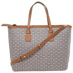 Túi Tote Tory Burch Gemini Link Canvas Small Tote- Light Umber Gemini Link  Màu Nâu