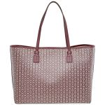 Túi Tote Tory Burch Gemini Link Canvas Tote- Burgundy Gemini Link  Màu Đỏ