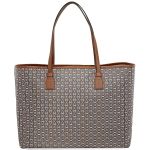 Túi Tote Tory Burch Gemini Link Canvas Tote- Umber Gemini Link  Màu Nâu