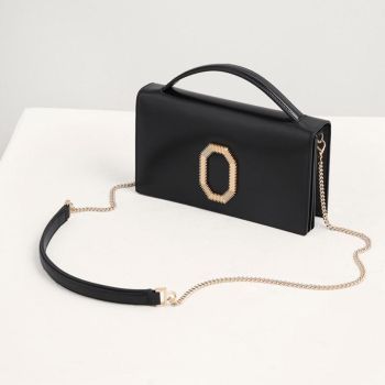 Túi Xách Tay Pedro Embellished Leather Travel PW4-36500004 Màu Đen