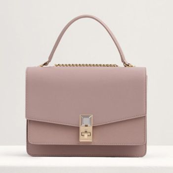 Túi Đeo Vai Pedro Structured Flap Shoulder Bag Màu Tím