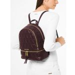 Balo Michael Kors MK Rhea Medium Quilted Leather Backpack Màu Nâu Tím