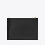 Túi Nam Yves Saint Laurent YSL Tiny Monogram Zippered Tablet Holder In Shiny Leather Màu Đen