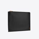 Túi Nam Yves Saint Laurent YSL Tiny Monogram Zippered Tablet Holder In Shiny Leather Màu Đen