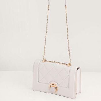 Túi Xách Pedro Quilted Shoulder Bag Màu Trắng