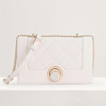 Túi Xách Pedro Quilted Shoulder Bag Màu Trắng