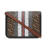 Túi Đeo Chéo Burberry Small Monogram Stripe E-Canvas Tb Bag Màu Nâu