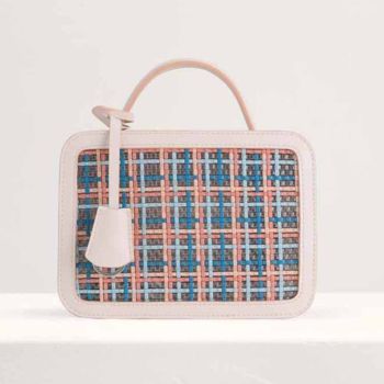 Túi Đeo Chéo Pedro Woven Camera Shoulder Bag Màu Da