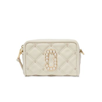 Túi Đeo Chéo Marc Jacobs The Quilted Softshot Crossbody Bag Size Mini Màu Trắng