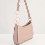 Túi Đeo Vai Pedro Acrylic Embellished Croc Effect PW2-75060035 Màu Hồng Nude