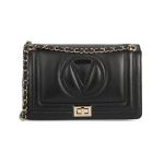 Túi Xách Valentino By Mario Alice Sauvage Leather Shoulder Bag Màu Đen