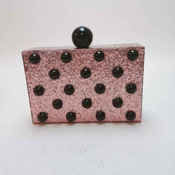 Túi Cầm Tay Karl Lagerfeld Dots Pearl Minaudiere Clutch Bag