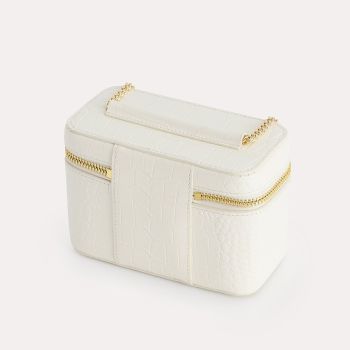 Túi Đeo Chéo Pedro Textured Leather Vanity Case PW4-65940023 Màu Trắng