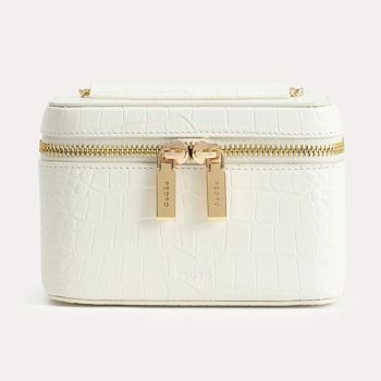 Túi Đeo Chéo Pedro Textured Leather Vanity Case PW4-65940023 Màu Trắng