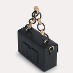 Túi Đeo Vai Pedro Croc-Effect Boxy Shoulder Bag PW2-75210105 Màu Đen