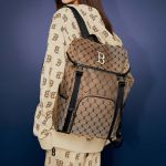 Balo MLB Monogram Diamond Jacquard Backpack Boston Red Sox 3ABKM011N-43BGD