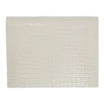 Túi Cầm Tay Nữ Yves Saint Laurent YSL Off-White Croc Small Uptown Envelope Pouch Màu Trắng