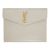 Túi Cầm Tay Nữ Yves Saint Laurent YSL Off-White Croc Small Uptown Envelope Pouch Màu Trắng