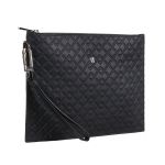 Ví Nam Versace First Line Silver Medusa Head Leather Clutch Large DP85102 DVBRF D41E Màu Đen
