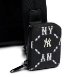 Balo MLB Monogram Diamond Jacquard New York Yankees 3ABKM022N-50BKS Màu Đen