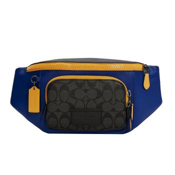 Túi Đeo Hông Nam Coach Track Belt Bag In Colorblock Signature Canvas Phối Màu