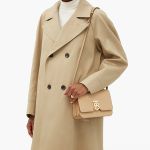 Túi Đeo Chéo Burberry TB Monogram Small Grained-Leather Cross-Body Bag Womens Màu Be