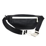 Túi Đeo Chéo Nam Coach C6651 Track Belt Bag In Signature Canvas In Charcoal Chalk Màu Đen Trắng
