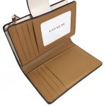 Ví Nữ Coach Medium Corner Zip Wallet In Signature Leather C4768 Màu Trắng