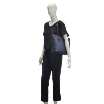 Túi Xách Michael Kors MK Eva Small Nylon Gabardine Tote Bag 30H9GV0T0C-407 Màu Navy