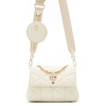 Túi Đeo Chéo Lyn Treasure One Handbags LL22CBF191 Màu Trắng