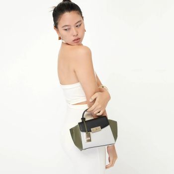 Túi Xách Lyn Dimension S Handbags LL22FBS206 Màu Đen/Xám/Xanh