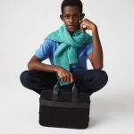 Cặp Xách Tay Lacoste Đựng Laptop Soft Mate Matte Full-Grain Leather Bag Màu Đen