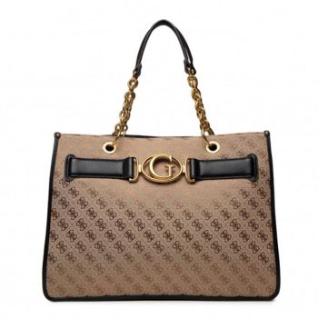 Túi Tote Guess Aileen Handbag HWAILE_P1404_BLA-DIS Màu Nâu