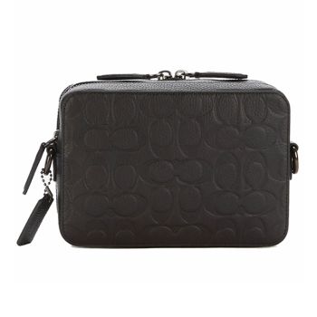 Túi Đeo Chéo Nam Coach Men's Black Charter Cross Body Bag In Signature Leather Màu Đen