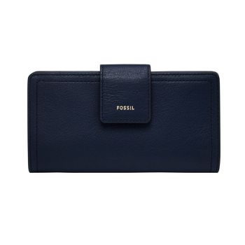 Ví Da Nữ Fossil Logan Clutch SL7830545 Màu Xanh Đen