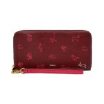 Ví Da Nữ Fossil Logan Clutch SL8249627 Khoá Kéo Màu Đỏ