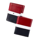 Ví Nam Tommy Hilfiger Men's Genuine Leather Slim Trifold Wallet With ID Window Phối Màu