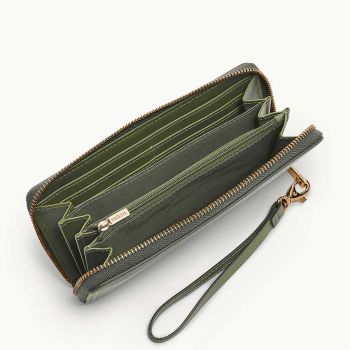 Ví Da Nữ Fossil Logan SL7831374 Màu Xanh Olive