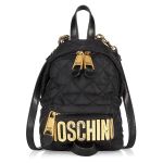 Balo Moschino Logo Quilted Nylon Backpack Màu Đen