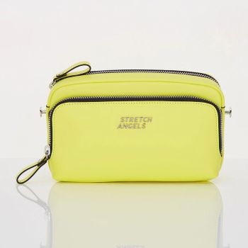 Túi Đeo Chéo Nữ Stretch Angels Panini Metal Logo Solid Light Yellow Bag Màu Vàng Chanh