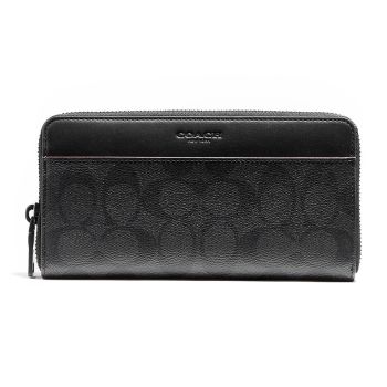 Ví Nam Coach Accordion Wallet In Signature Canvas F25517 Màu Đen