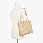 Túi Tote Nữ Coach Cammie Chain Tote In Signature Canvas C8148 Màu Khaki